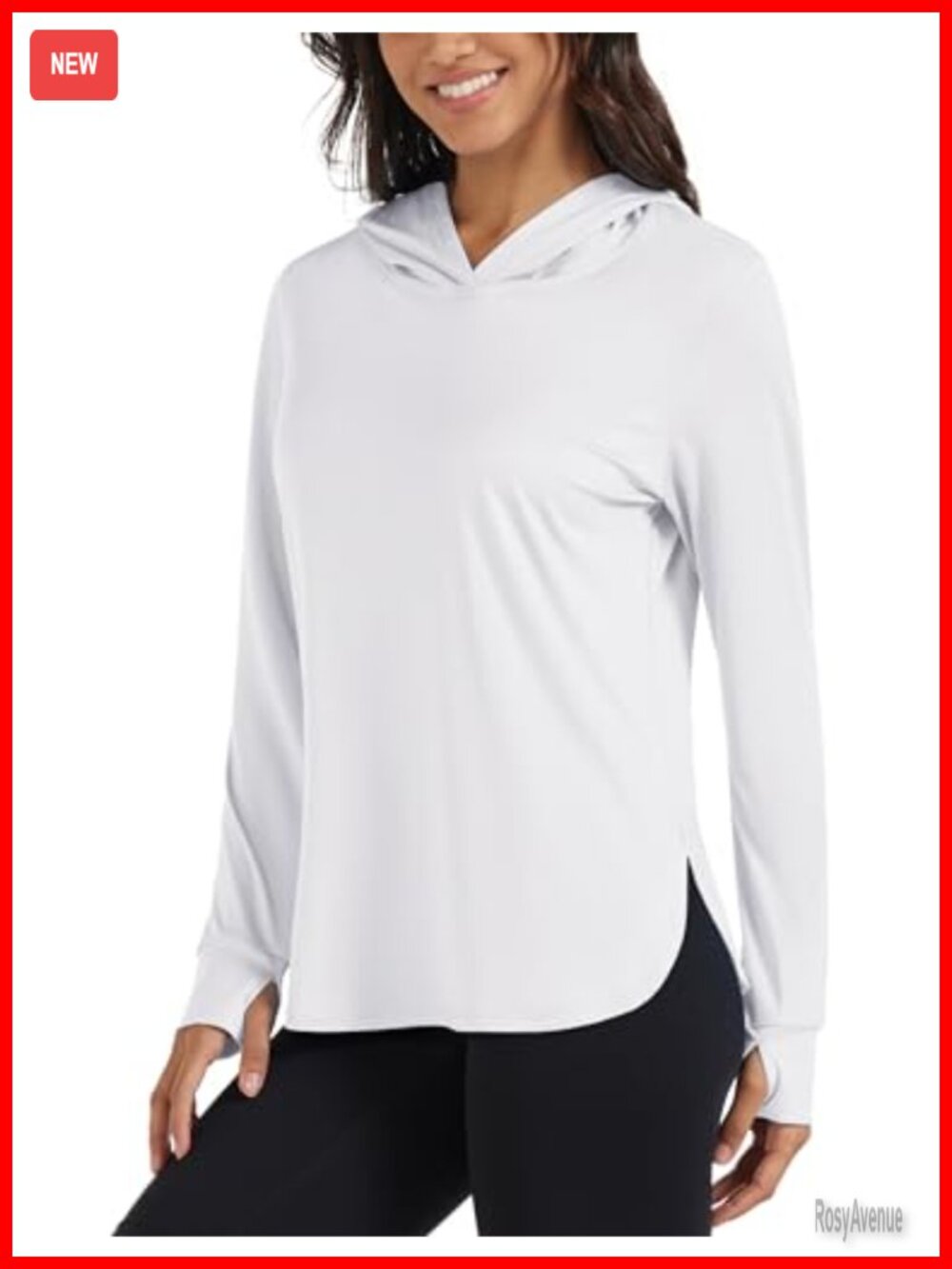 Womens UPF 80+ Sun Protection Hoodie Thumbholes Long Sleeve